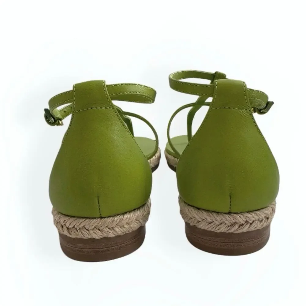 Michael Kors Collection ANNABETH RUNWAY Lime leather sandals - NIB!